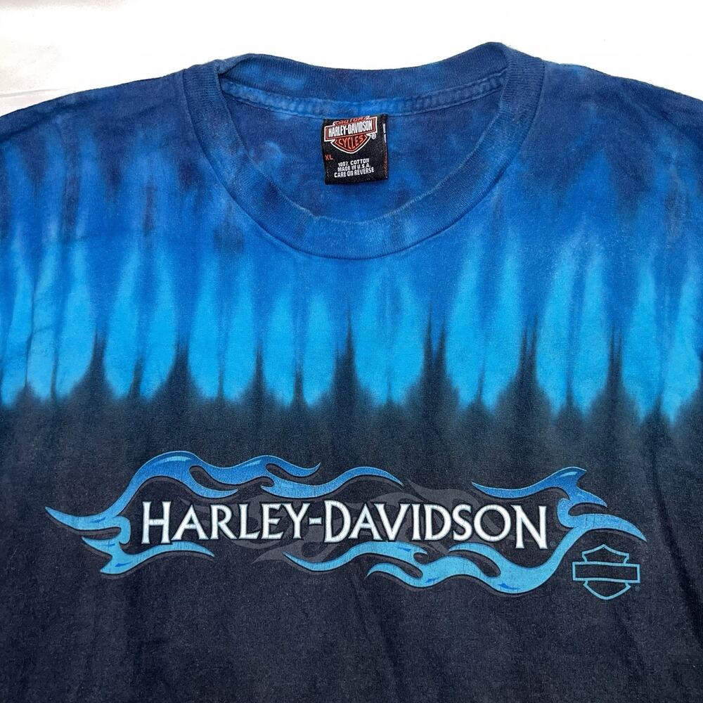 Harley-Davidson Blue and Black Short Sleeve Tee - Picture 2 of 11